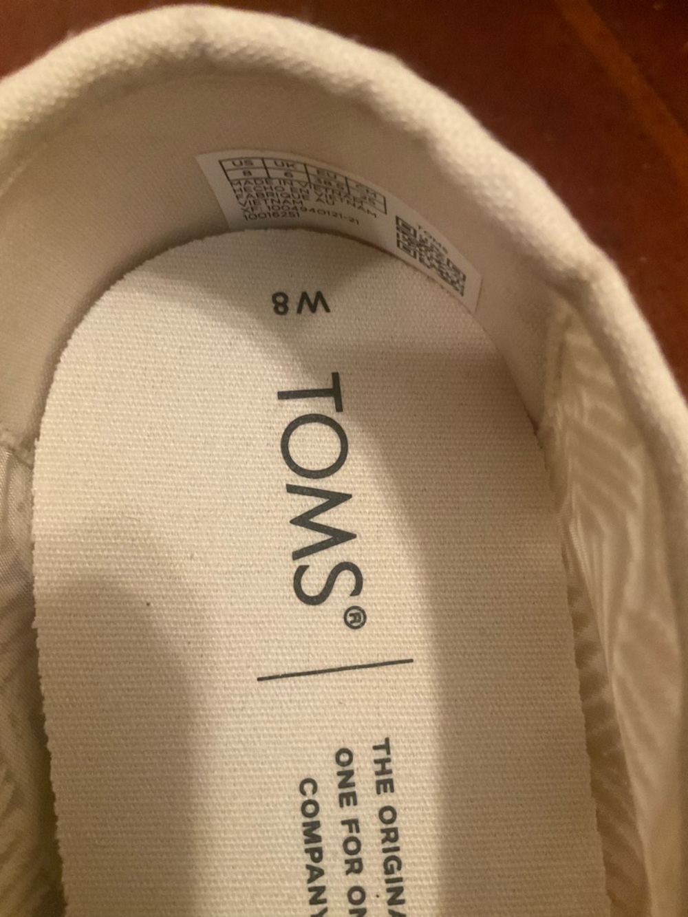 TOMS Alpargata CloudBound Natural Lace Size 8 slip on - Picture 11 of 12